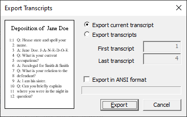 ExportTranscripts