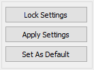 Buttons for setting up import session defaults