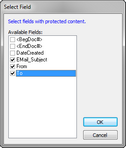 Select Field dialog box