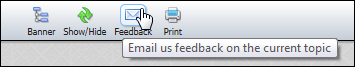 Feedback button in the LAW PreDiscovery Answer Center