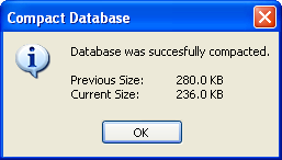 Compact Database dialog box