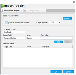 Import Tag List dialog box