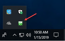 LMC icon in the notification area