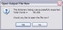 Open Output File Now dialog box