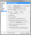 TIFF/PDF Output options in the TIFF/PDF Conversion Options dialog box