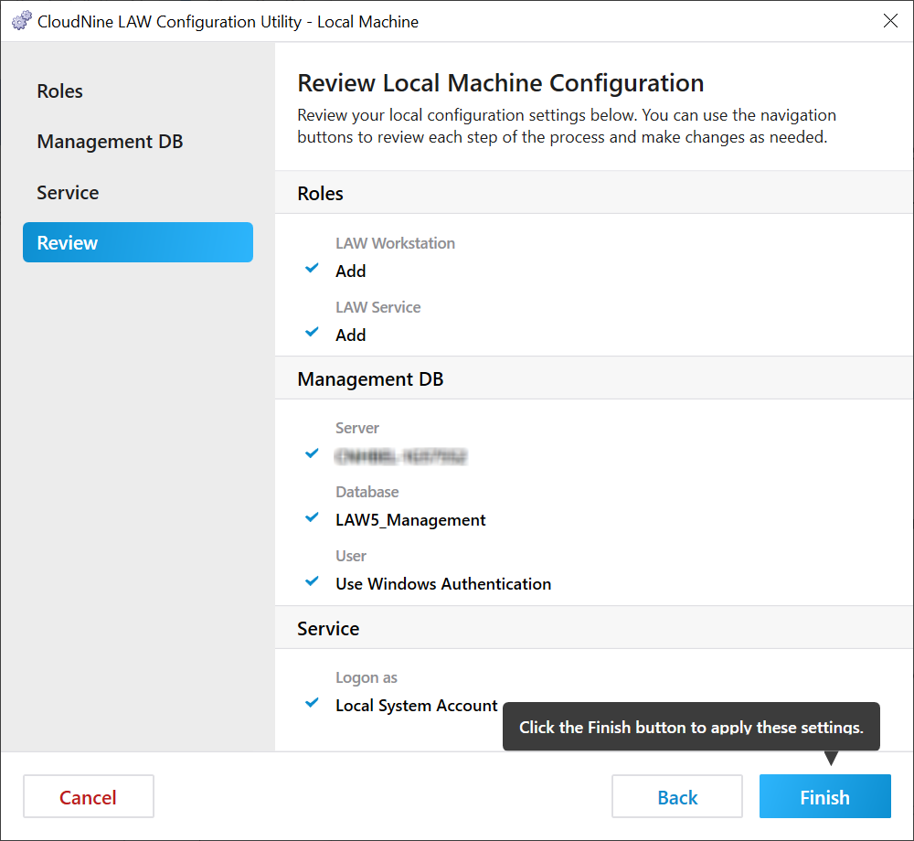 ConfigureLocalReview