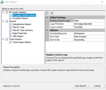 Converted cases have access to both ED Loader reports and Turbo reports