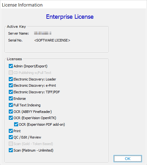 LicenseInformationDialogBox