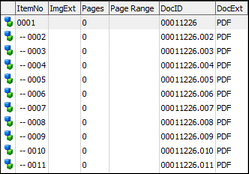 Original PDF and split PDF file children