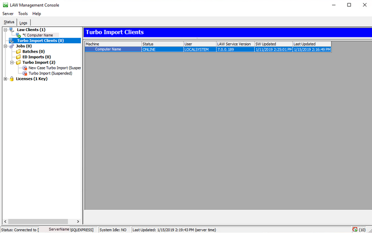 LAW Management Console