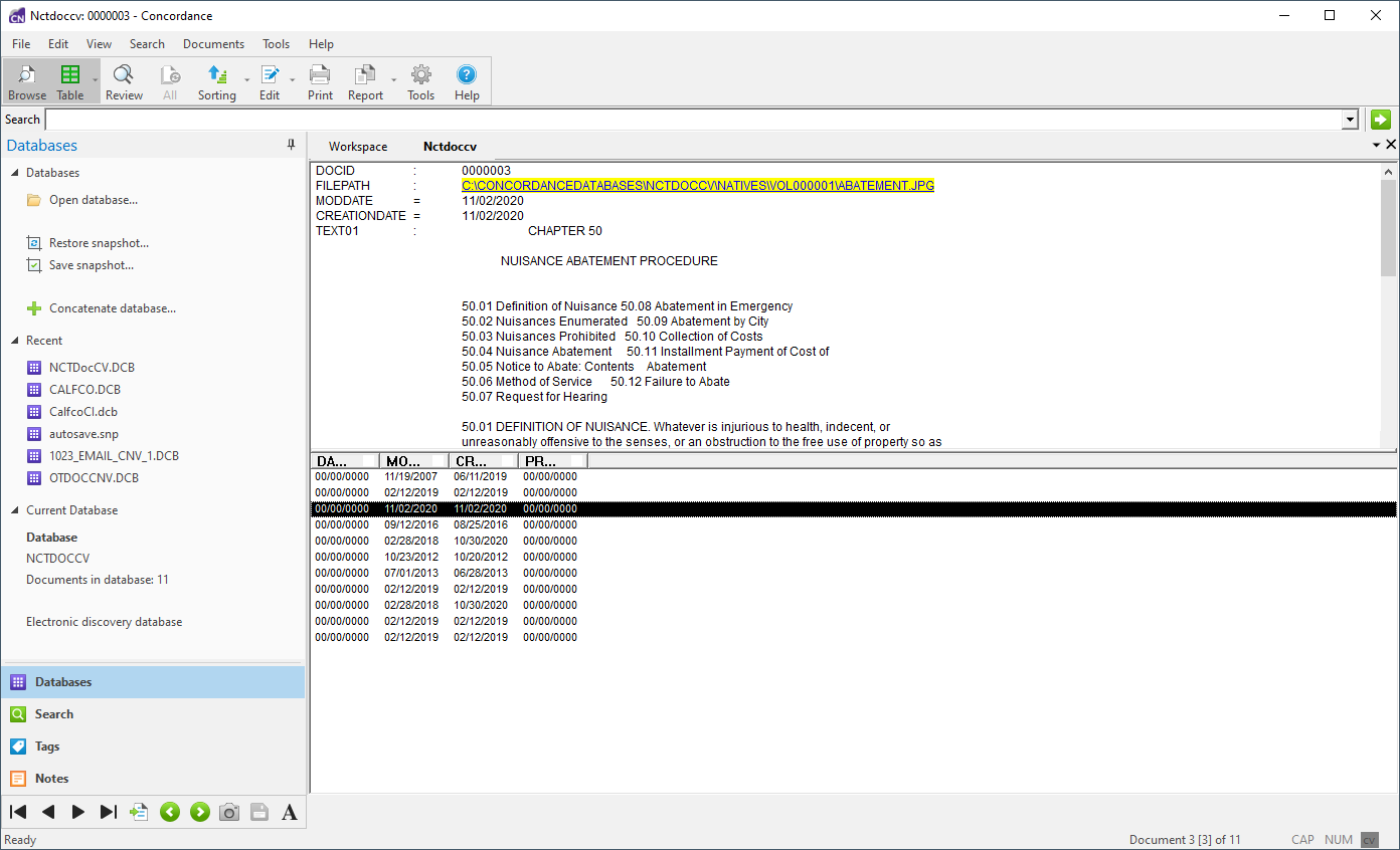 BrowseAndTableView