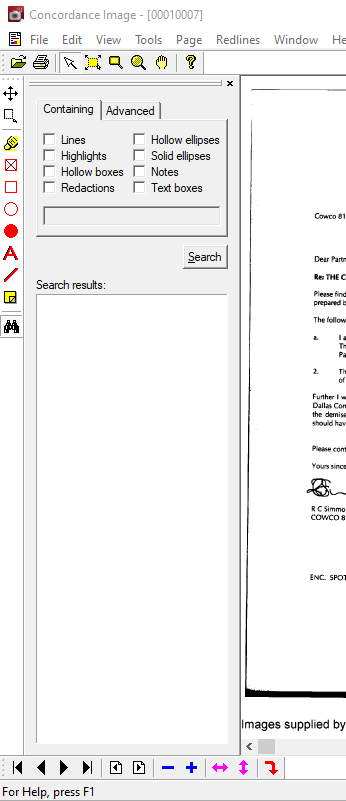 ConcordanceImageRedlinesSearch