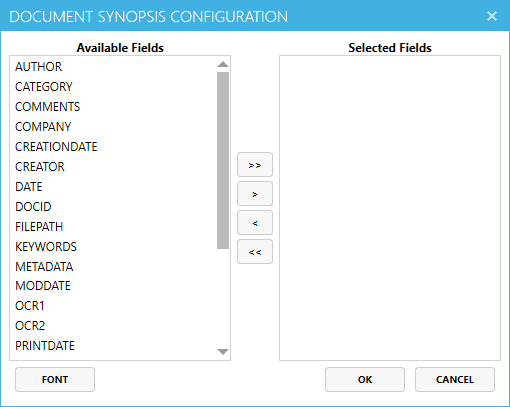 CVDocumentSynopsisConfiguration