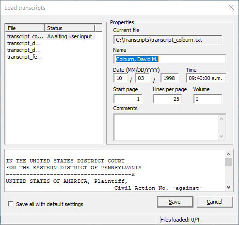 LoadTranscripts