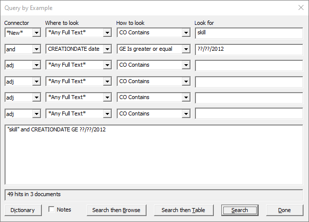 QueryByExampleSample