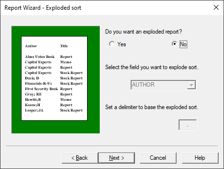 ReportWizardExplodedSort