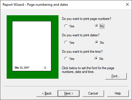 ReportWizardPageNumberingDates