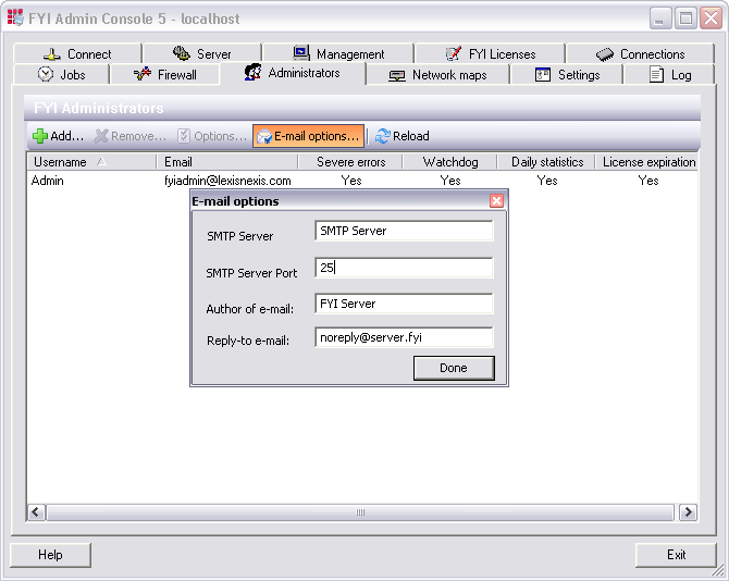 FYIS_E_mail_options_dialog