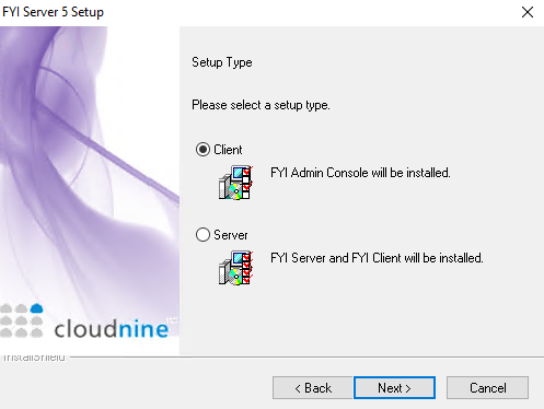 FYIS_Setup_Type_Client