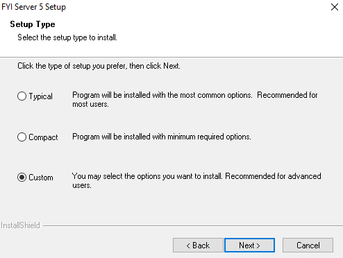 FYIS_Setup_Type_Custom