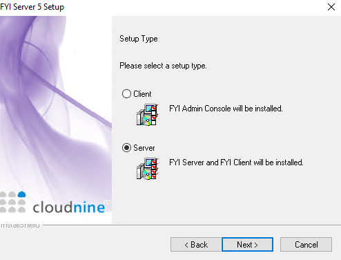FYIS_Setup_Type_Server