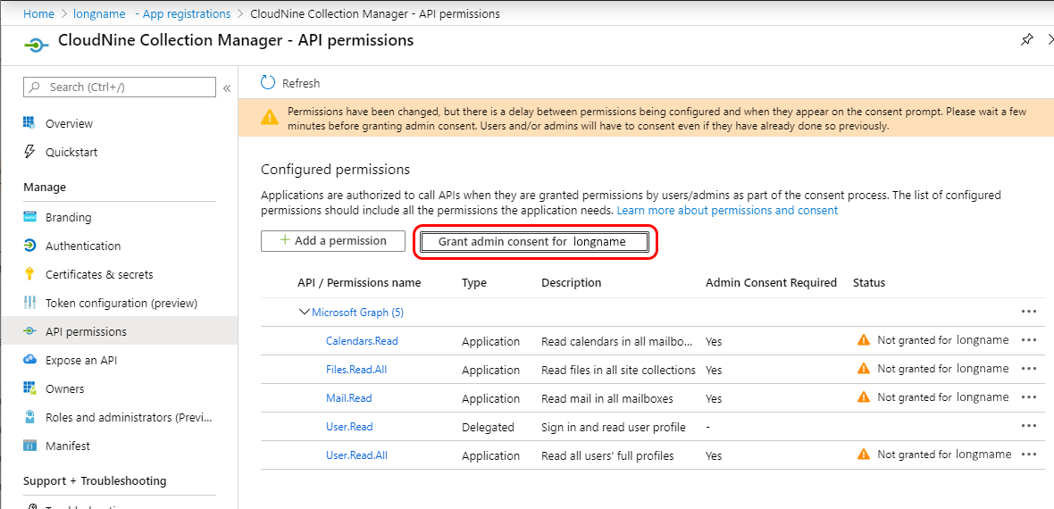 AzureAPIGrantAdminConsent