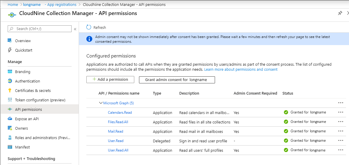AzureAPIGrantAdminGranted