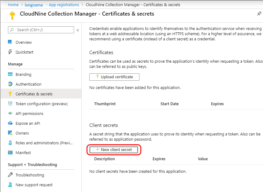 AzureNewClientSecret