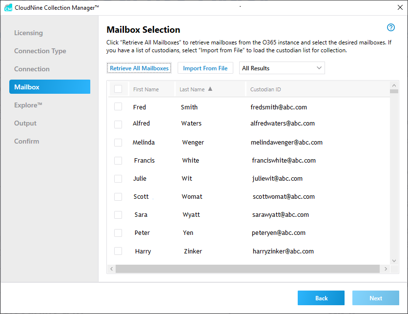 MailboxSelection