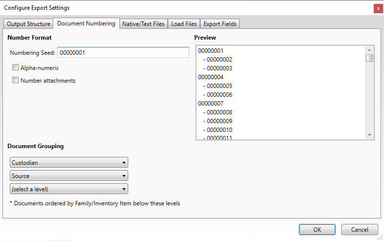 ConfigNativeExportSettingsDocumentNumbering