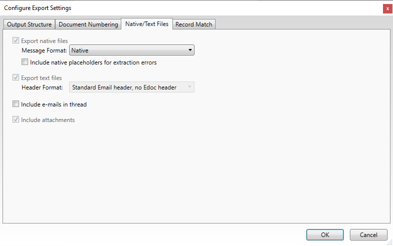 ConfigureExportSettingsNativeTextFiles