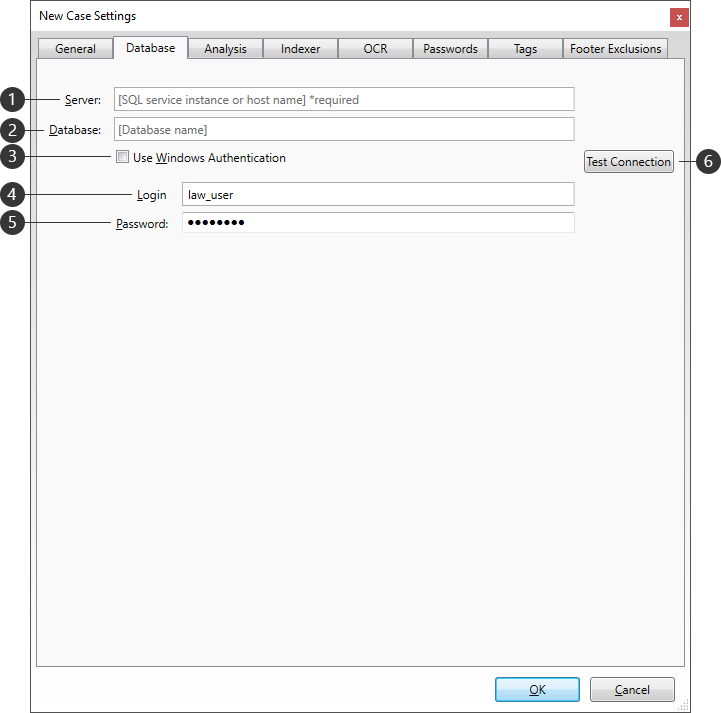 NewCaseSettingsDatabase