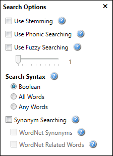 SearchOptions