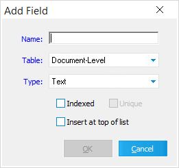 Add Field dialog box