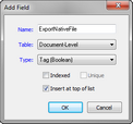 Add Field dialog box