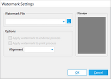 Watermark Settings dialog box