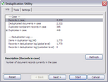 Info tab in the Deduplication Utility after loading