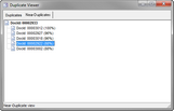 Near duplicates associated with selected file