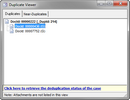 Duplicate Viewer dialog box with duplicates