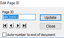 Edit Page ID dialog box