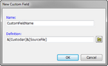 New Custom Field dialog box