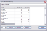 Fulltext Dictionary dialog box