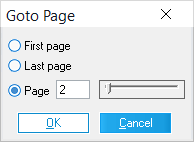 Goto Page dialog box