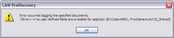 Error message when no tag fields exist in case