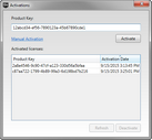 Online Activation dialog box