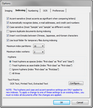 Indexing tab in the Options dialog box