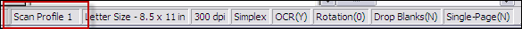 Scanner status bar