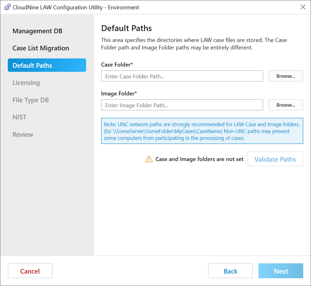 ConfigureDefaultPaths