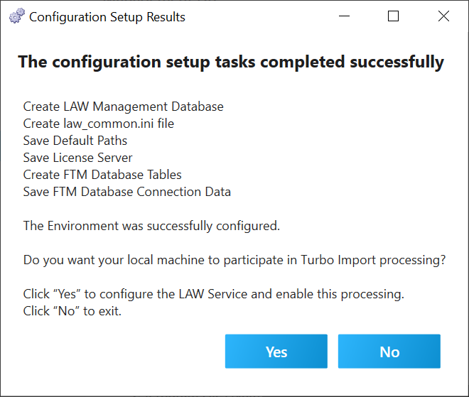 ConfigureEnvironmentResults