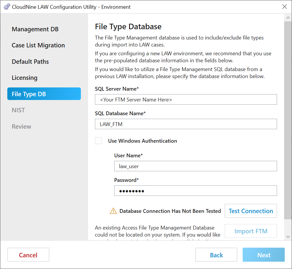 ConfigureFileTypeDatabase